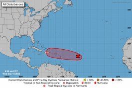 temporada de huracanes: aumenta la probabilidad de desarrollo ciclonico de la onda tropical al este de las antillas